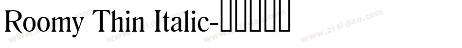 Roomy Thin Italic字体转换
